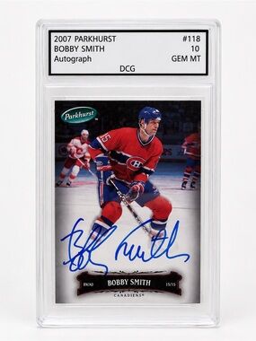 Parkhurst Bobby Smith Autograph Card -